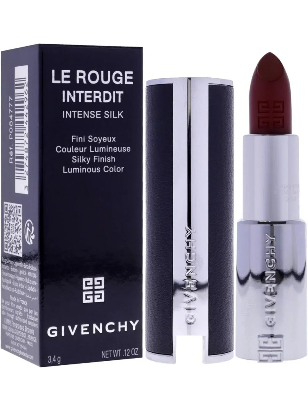 Intense Silk Lipstick N37 Rouge Graine - Long-lasting, Hydrating Formula, 0.11